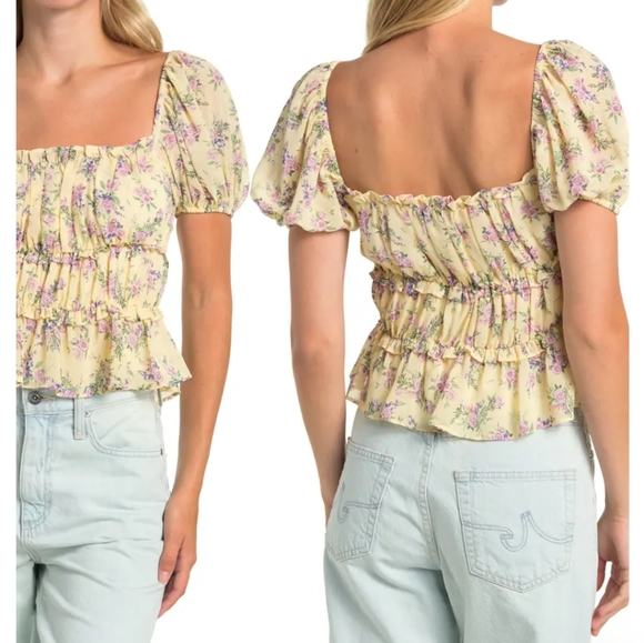 S O L D🏷️NEW ASTR The Label ruffle ruched blouse (size XS) - Picture 6 of 6